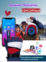 Лыжние перчатки зимние сенсорные