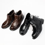 Мужские зимние ботинки из кожи на меху — стильные, универсальные, теплая модель