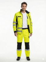 Костюм летний Модель-108, флуоресцентный желтый с черным